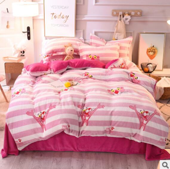 3D Pink Panther 14001 Bed Pillowcases Quilt