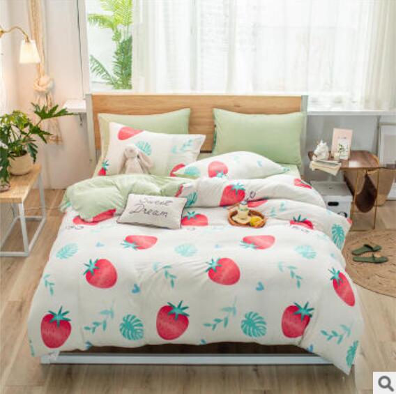 3D Strawberry Leaves 40284 Bed Pillowcases Quilt