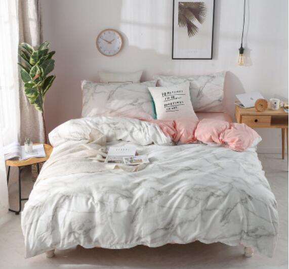 3D White Marble Pattern 30265 Bed Pillowcases Quilt