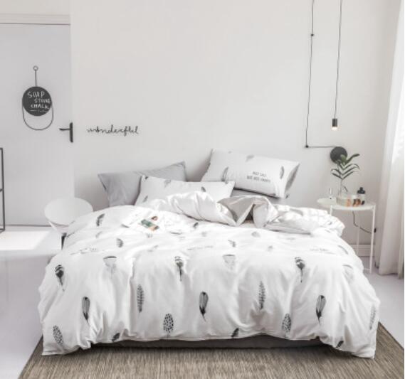 3D Black Feather 15159 Bed Pillowcases Quilt