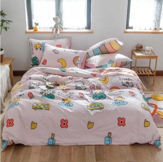 3D Cartoon Car Moon Flower 15004 Bed Pillowcases Quilt