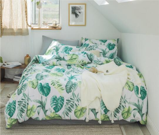 3D Banana Leaf 20229 Bed Pillowcases Quilt