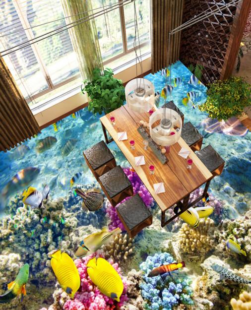 3D Shiny Seabed Floor Mural Wallpaper AJ Wallpaper 2 