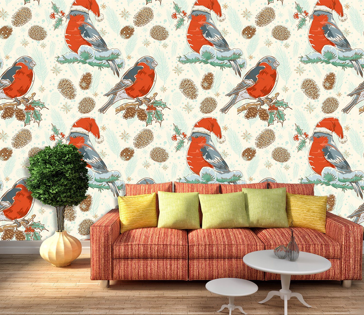 3D Bird Christmas Hat 129 Wallpaper AJ Wallpaper 