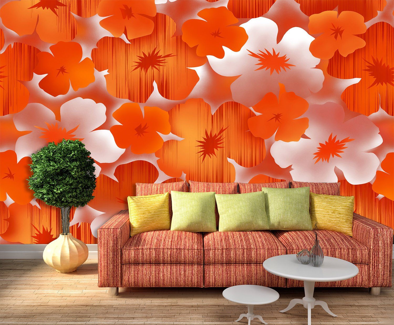 3D Orange Petal Flower 921 Wallpaper AJ Wallpaper 