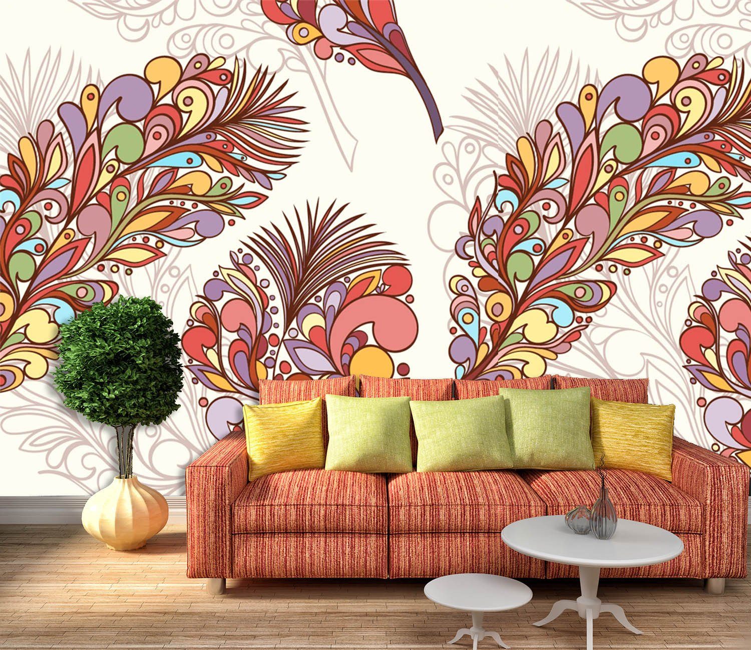 3D Flower Feather 75 Wallpaper AJ Wallpaper 