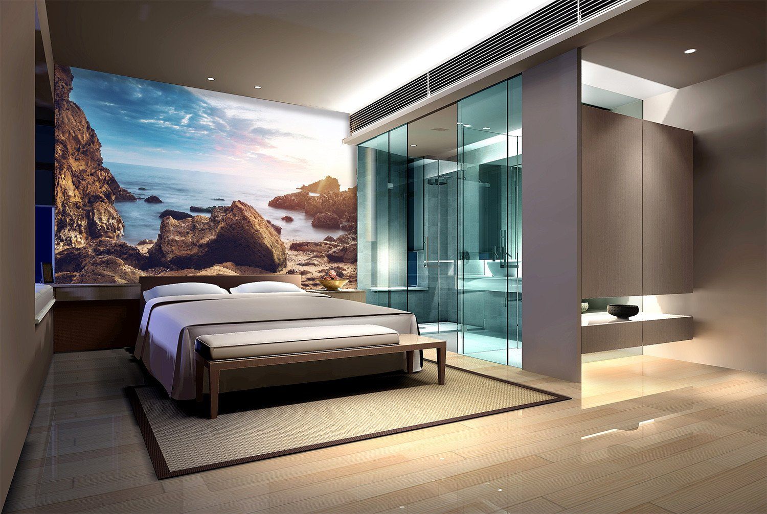 3D Stone Beach Sky 923 Wallpaper AJ Wallpaper 