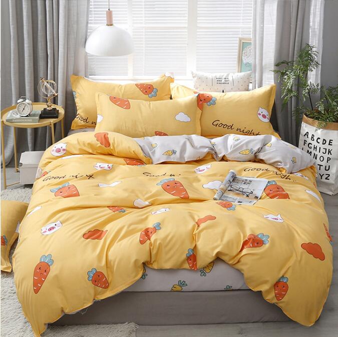 3D Yellow Background Carrot 12151 Bed Pillowcases Quilt