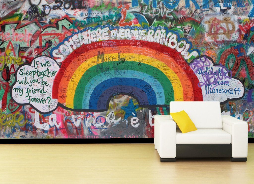 Graffiti Rainbow 728 Wallpaper AJ Wallpaper 