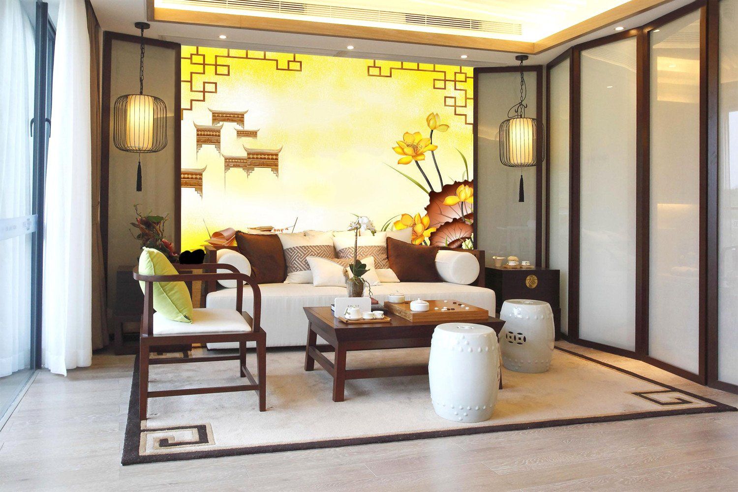 Floating Boats And Golden Flower 44 Wallpaper AJ Wallpaper 1 