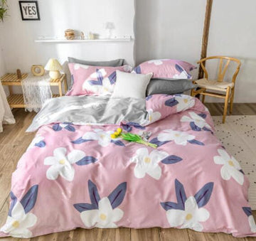 3D Pink Flowers 30312 Bed Pillowcases Quilt