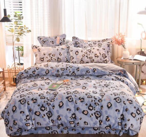 3D Blue Leopard  20088 Bed Pillowcases Quilt