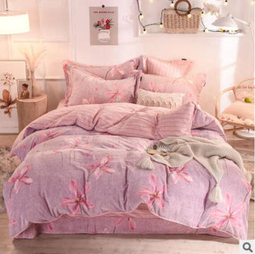 3D Pink Flower 20092 Bed Pillowcases Quilt