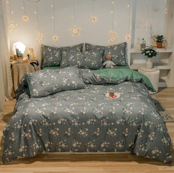 3D Dark Green Floral 40295 Bed Pillowcases Quilt