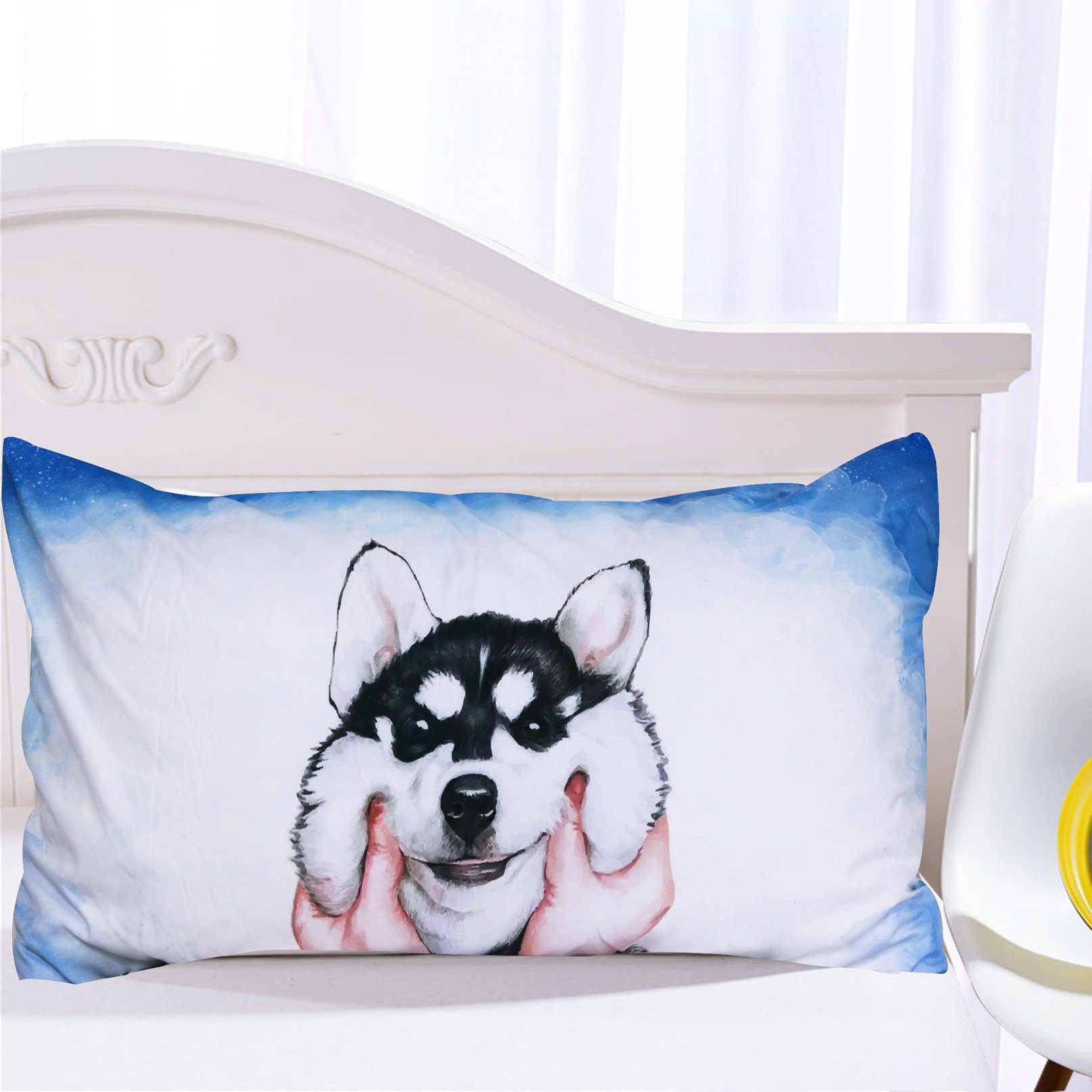 3D Blue Husky 162 Bed Pillowcases Quilt Wallpaper AJ Wallpaper 