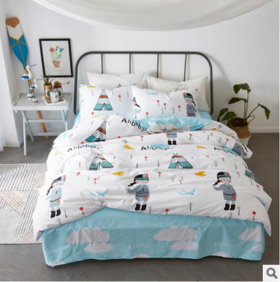 3D Girl Aircraft Clouds 20317 Bed Pillowcases Quilt