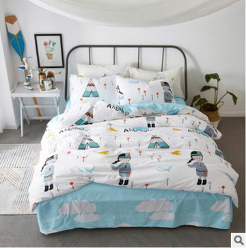 3D Girl Aircraft Clouds 20317 Bed Pillowcases Quilt