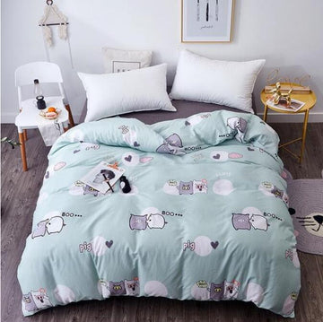 3D Black And White Pig 3150 Bed Pillowcases Quilt