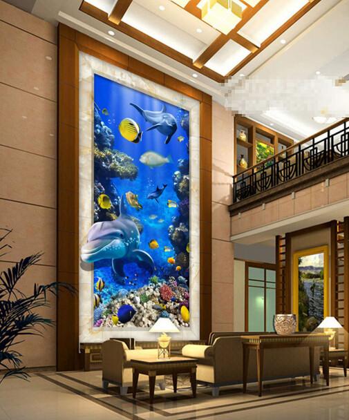 3D Beautiful Underwater World Floor Mural Wallpaper AJ Wallpaper 2 