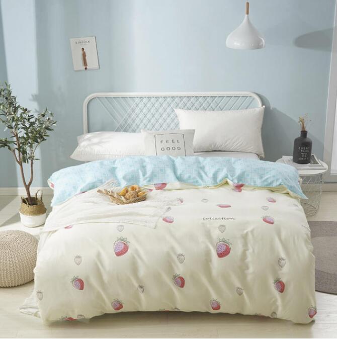 3D Off-White Background Strawberry 3103 Bed Pillowcases Quilt