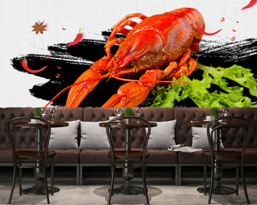3D Spicy Lobster 051 Food Wall Murals Wallpaper AJ Wallpaper 2 
