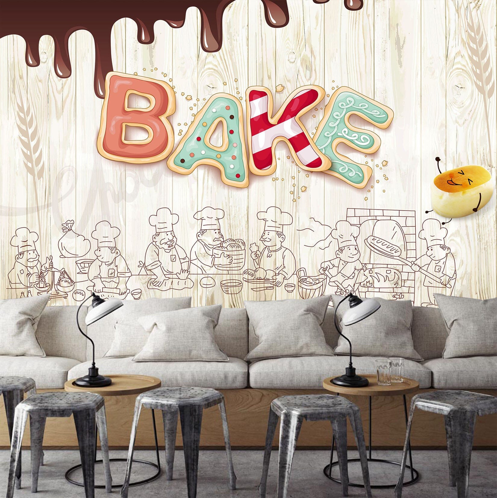 3D Colored Letters 3021 Wall Murals Wallpaper AJ Wallpaper 2 