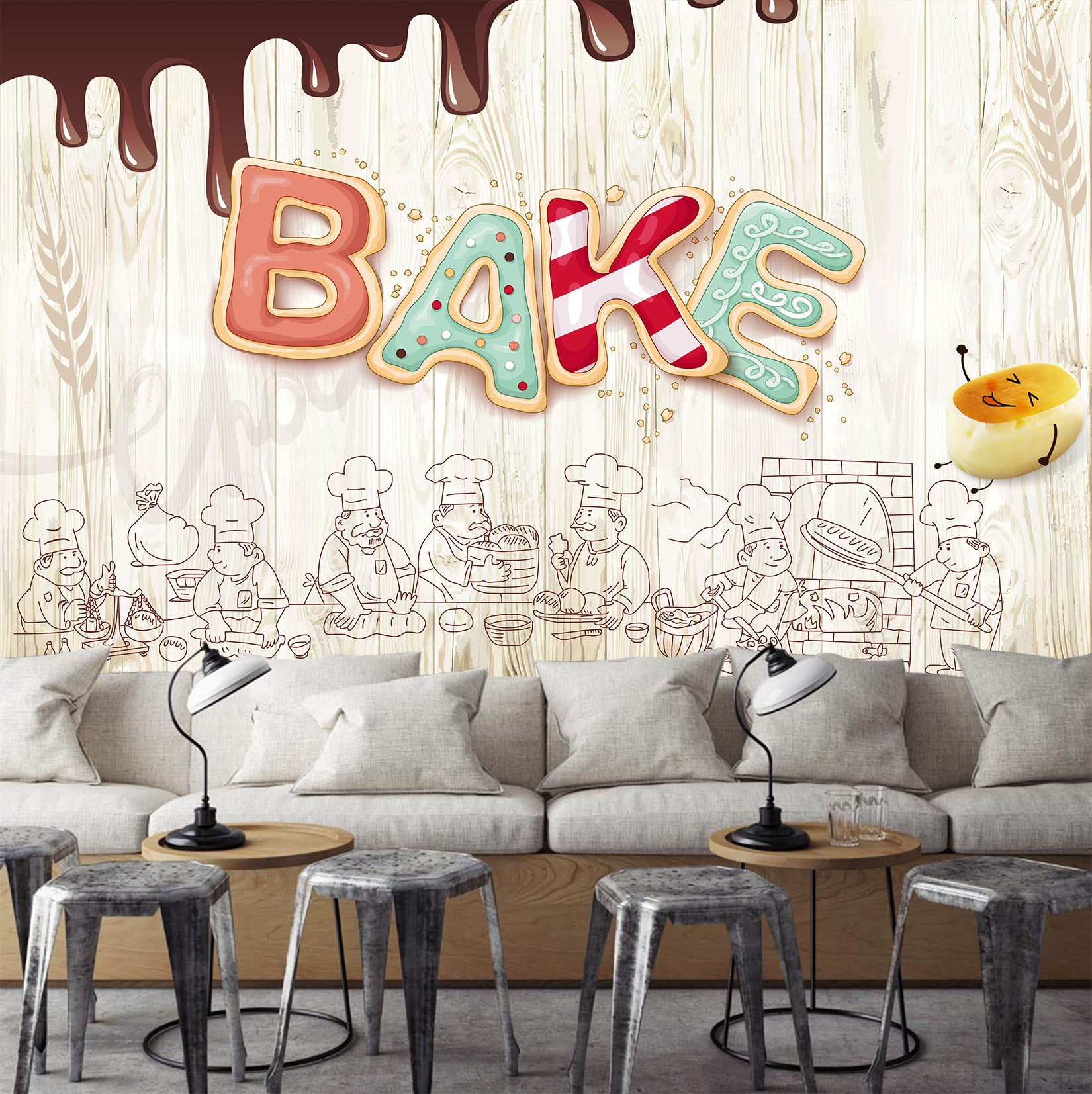 3D Colored Letters 3021 Wall Murals