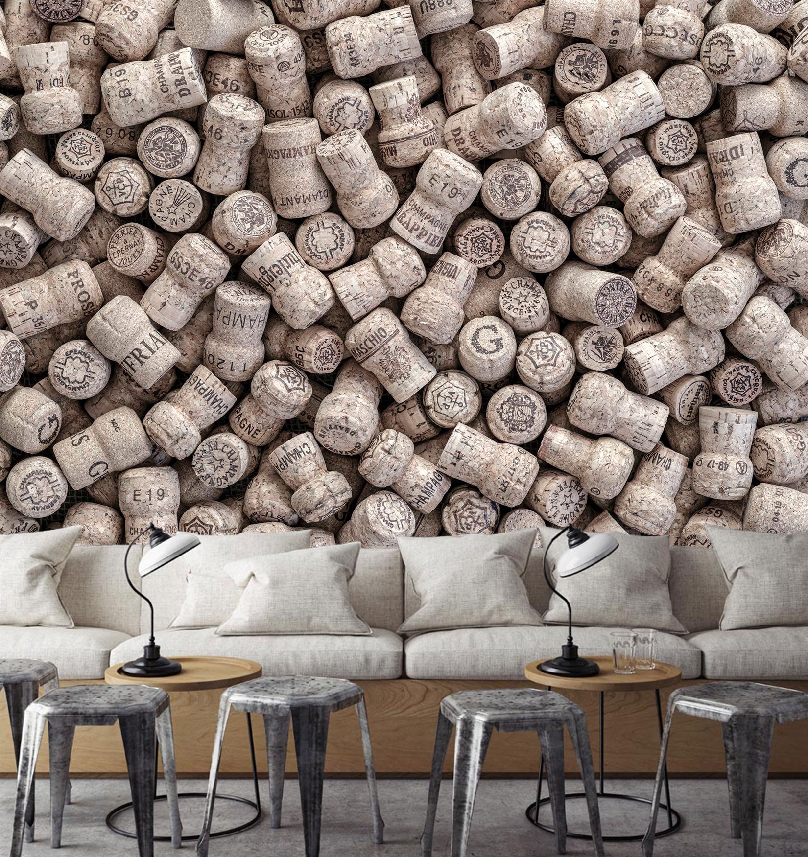 3D Wine Lid 6279 Assaf Frank Wall Mural Wall Murals