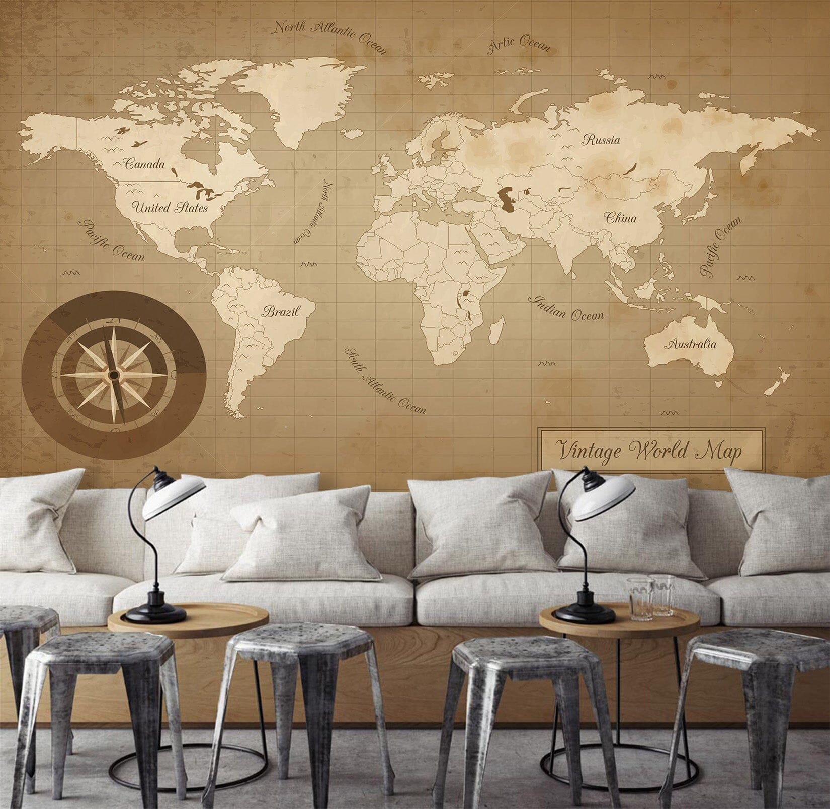 3D Color Art 2166 World Map Wall Murals Wallpaper AJ Wallpaper 2 