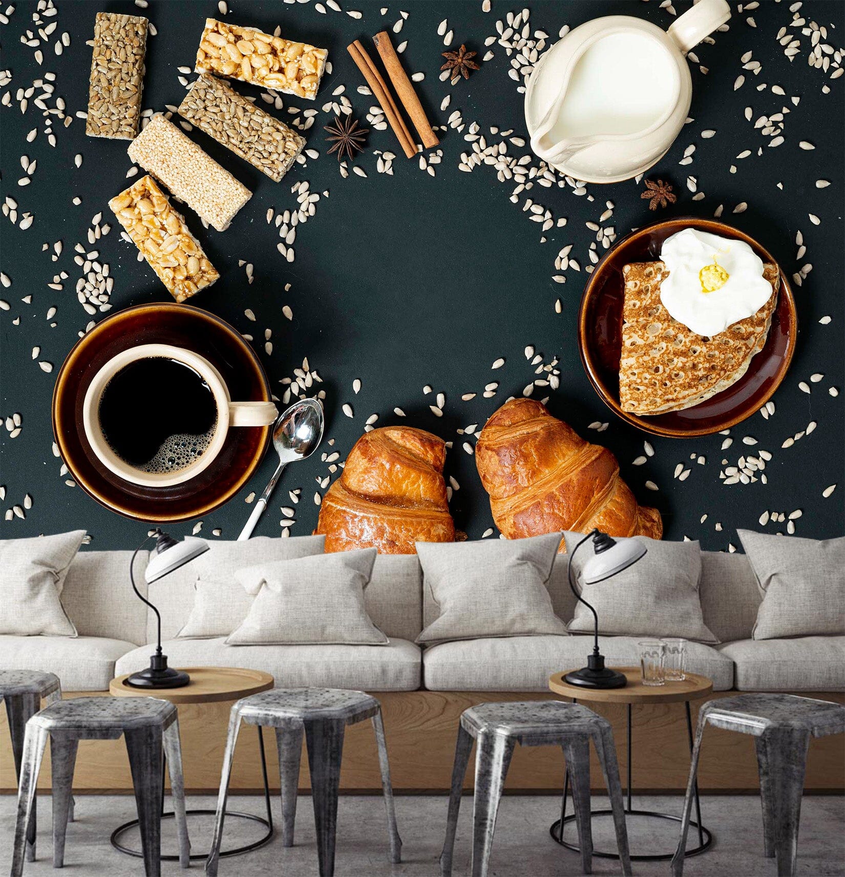 3D Coffee Bread 1456 Wall Murals Wallpaper AJ Wallpaper 2 