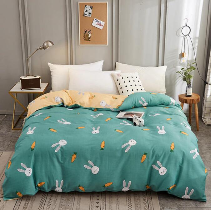 3D Rabbit Head Carrot 3106 Bed Pillowcases Quilt