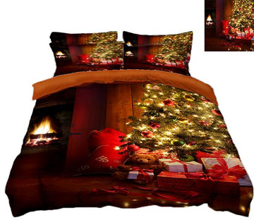 3D Christmas Decorative Lights 51 Bed Pillowcases Quilt Quiet Covers AJ Creativity Home 