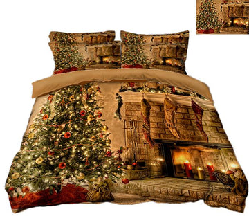 3D Christmas Hanging Ornament 54 Bed Pillowcases Quilt Quiet Covers AJ Creativity Home 