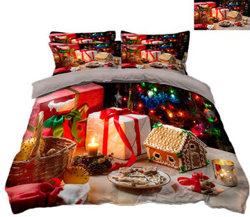3D Christmas Dessert 55 Bed Pillowcases Quilt Quiet Covers AJ Creativity Home 