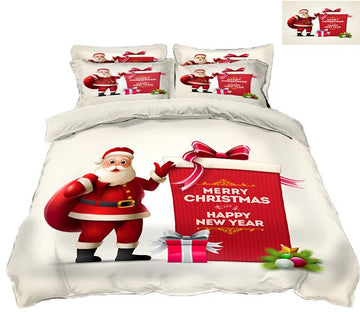 3D Christmas Big Gift Box 62 Bed Pillowcases Quilt Quiet Covers AJ Creativity Home 