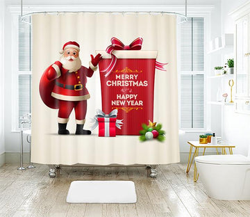 3D Christmas Big Gift Box 12 Shower Curtain 3D Shower Curtain AJ Creativity Home 