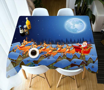 3D Moon Deer Herd 73 Tablecloths Tablecloths AJ Creativity Home 