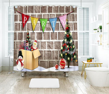 3D Christmas Toy Box 15 Shower Curtain 3D Shower Curtain AJ Creativity Home 
