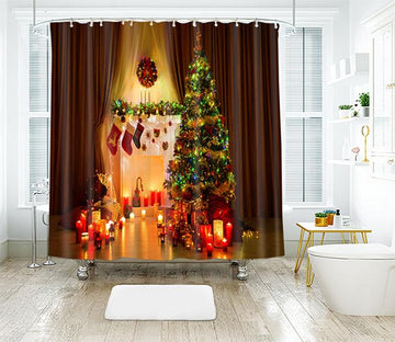 3D Christmas Romantic Candlelight 16 Shower Curtain 3D Shower Curtain AJ Creativity Home 