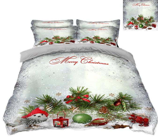 3D Christmas Leaf Doll 70 Bed Pillowcases Quilt Quiet Covers AJ Creativity Home 
