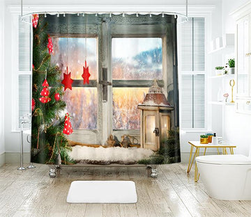 3D Christmas Star Ornaments 26 Shower Curtain 3D Shower Curtain AJ Creativity Home 