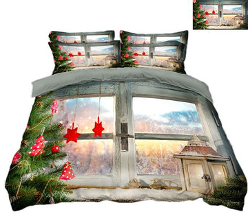 3D Christmas Star Ornaments 76 Bed Pillowcases Quilt Quiet Covers AJ Creativity Home 