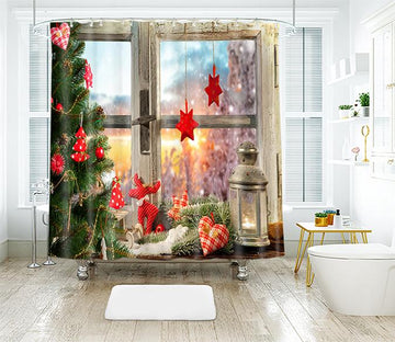 3D Christmas Red Love 27 Shower Curtain 3D Shower Curtain AJ Creativity Home 