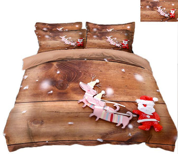 3D Christmas Little Old Man 78 Bed Pillowcases Quilt Quiet Covers AJ Creativity Home 