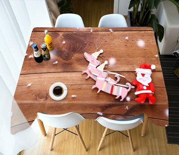 3D Santa Claus Dog 88 Tablecloths Tablecloths AJ Creativity Home 