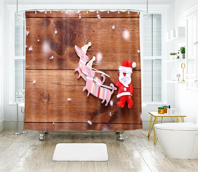 3D Christmas Little Old Man 28 Shower Curtain 3D Shower Curtain AJ Creativity Home 