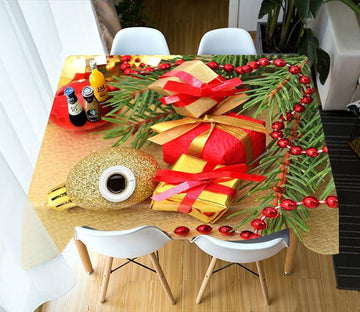 3D Red Beads Gift Box 89 Tablecloths Tablecloths AJ Creativity Home 