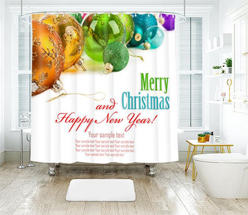 3D Christmas Bead Pendant 30 Shower Curtain 3D Shower Curtain AJ Creativity Home 