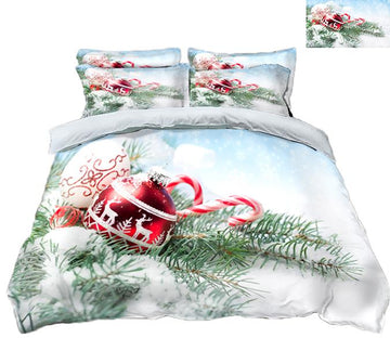 3D Christmas Candy Cane 81 Bed Pillowcases Quilt Quiet Covers AJ Creativity Home 