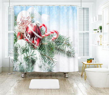 3D Christmas Candy Cane 31 Shower Curtain 3D Shower Curtain AJ Creativity Home 